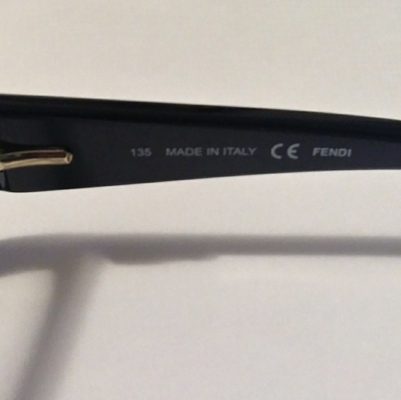 FENDI 💎 ZUCCA Black Baguette Swarovski frames new - Picture 5 of 8